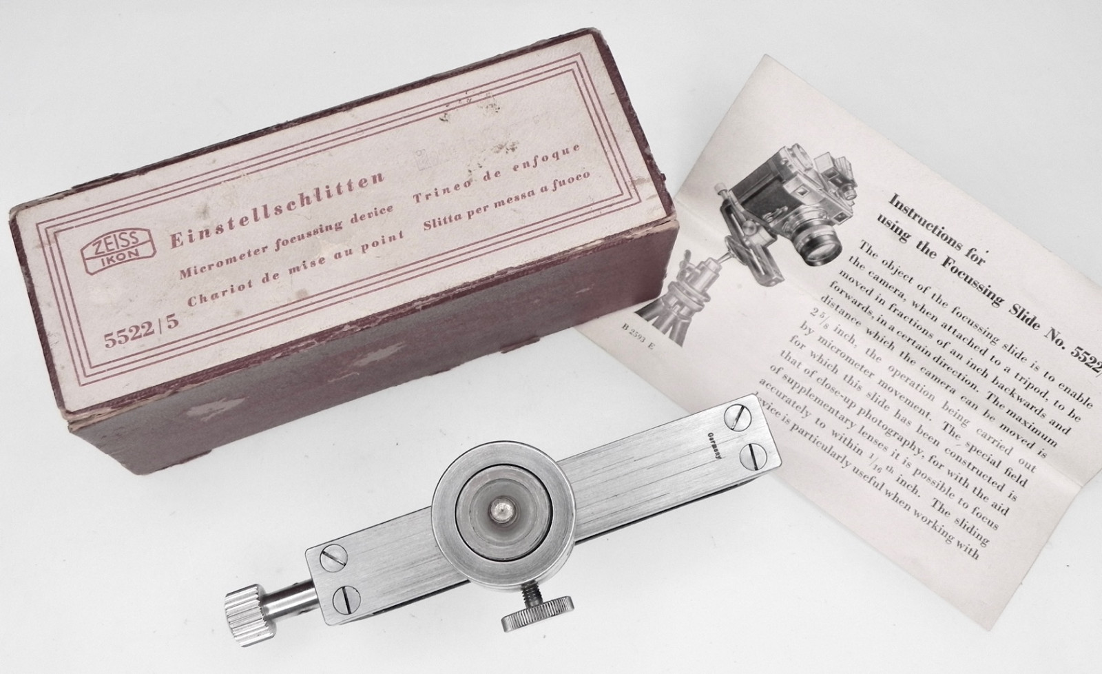 Zeiss Ikon 5522/5 Micrometer Focusing Device ……… Minty w/Box,I.B.