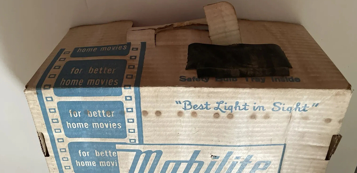 Mobilite Industrial Home Movie Lighting Flex Model 500 W/ Box & 4 Bulbs NOS