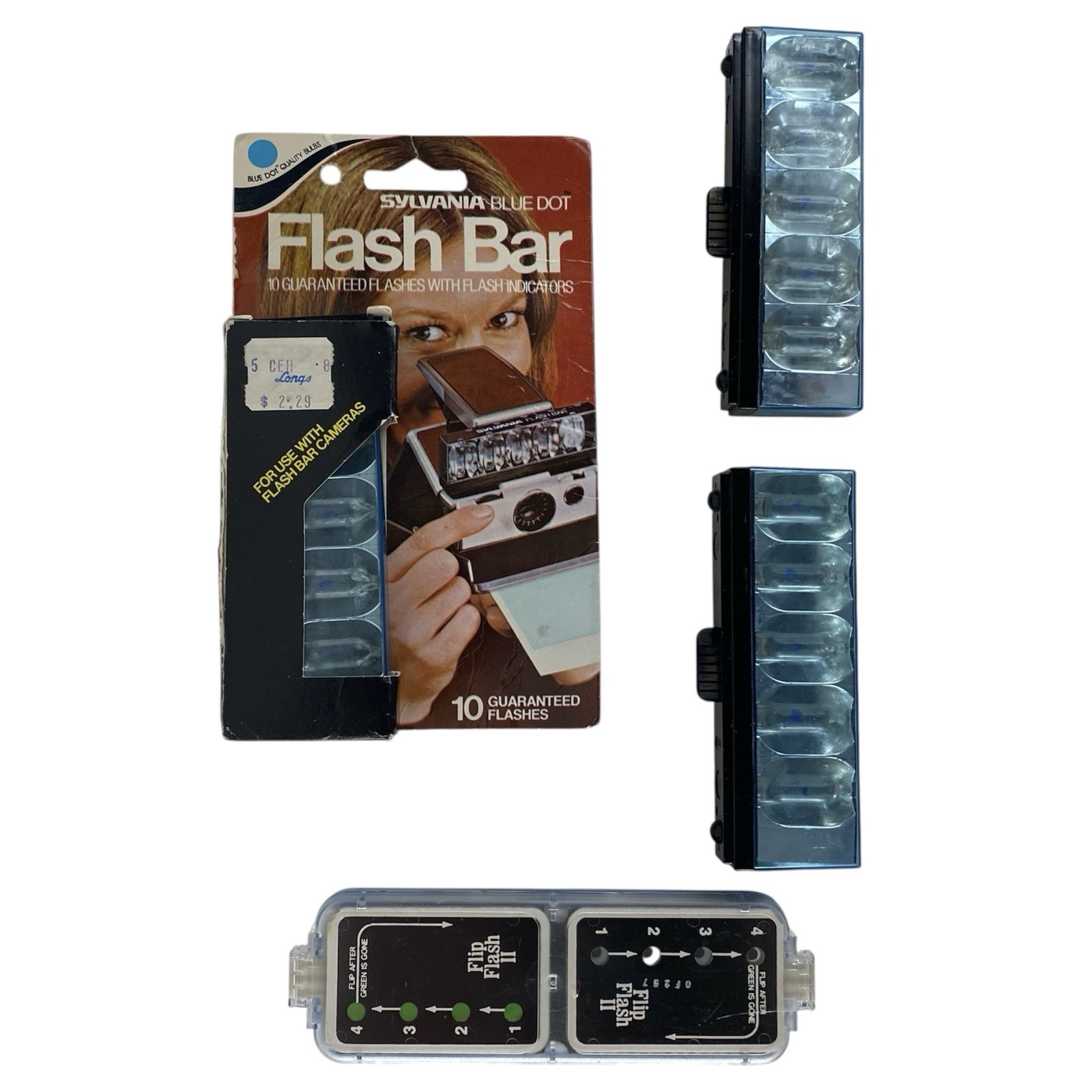 Flash Bars Lot for Polaroid Cameras Sylvania Flash Blue Dot GE