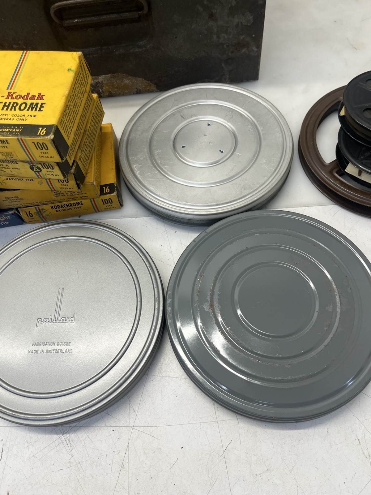 LOT Of Film With Metal Case Kodachrome Movie Reels