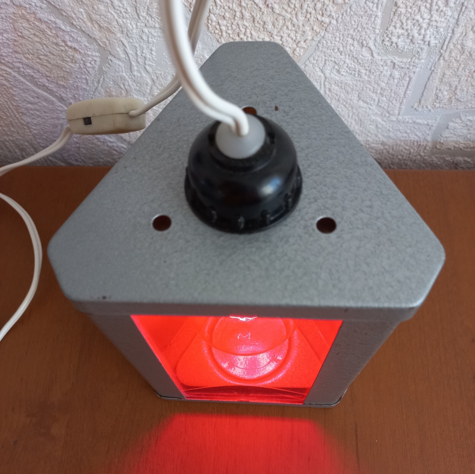 Soviet Vintage Red Lantern for Photo Printing 1980s USSR antique