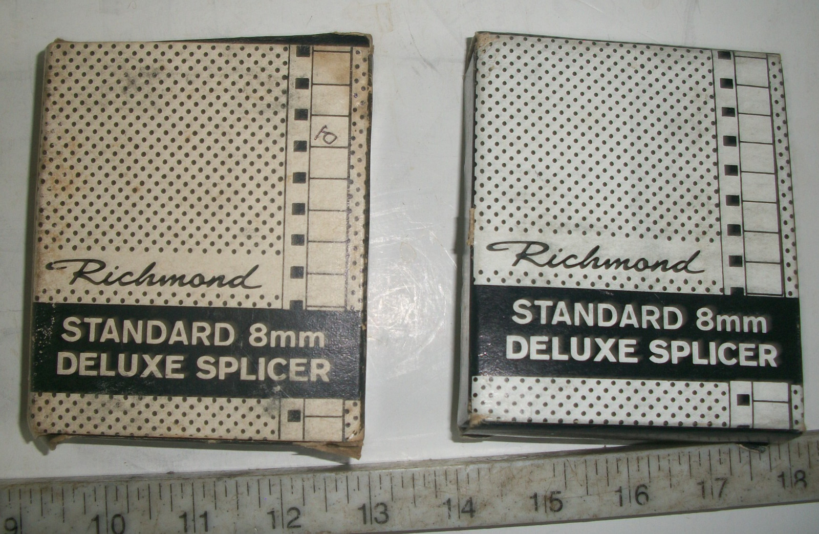 2 Vintage Metal Richardson Standard 8mm Film Splicer w/ Instructions, Unused NOS