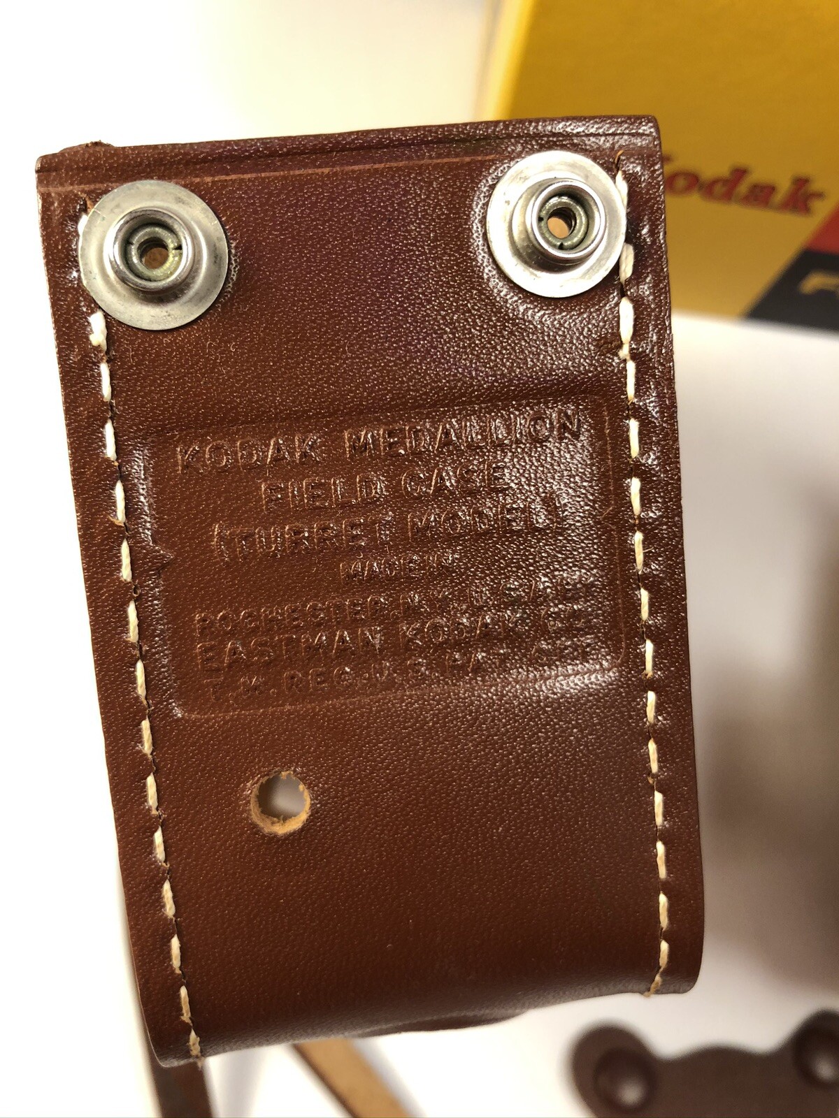 Rare Kodak Medallion Field Camera Case New In Box Leather Vintage Turret Model