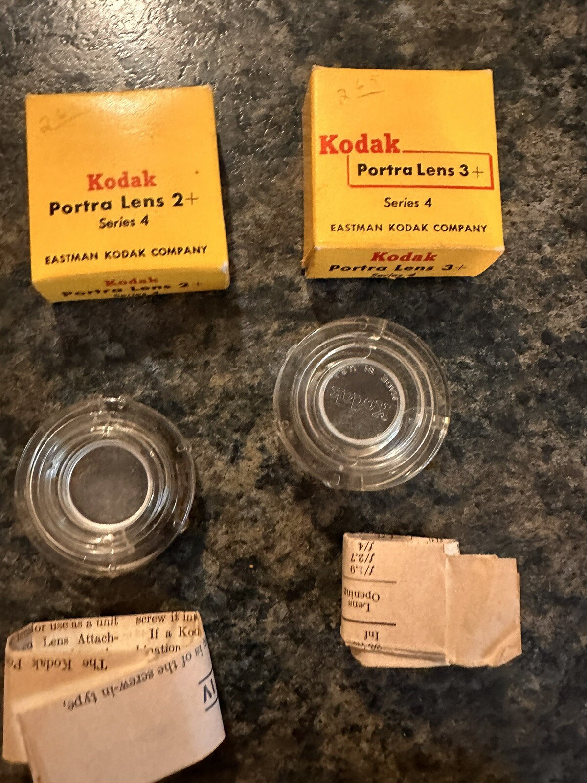 Lot Of 8-Kodak Pola-Screen, Series 6 Pola Lens, Porta Lens, Adaptor Ring
