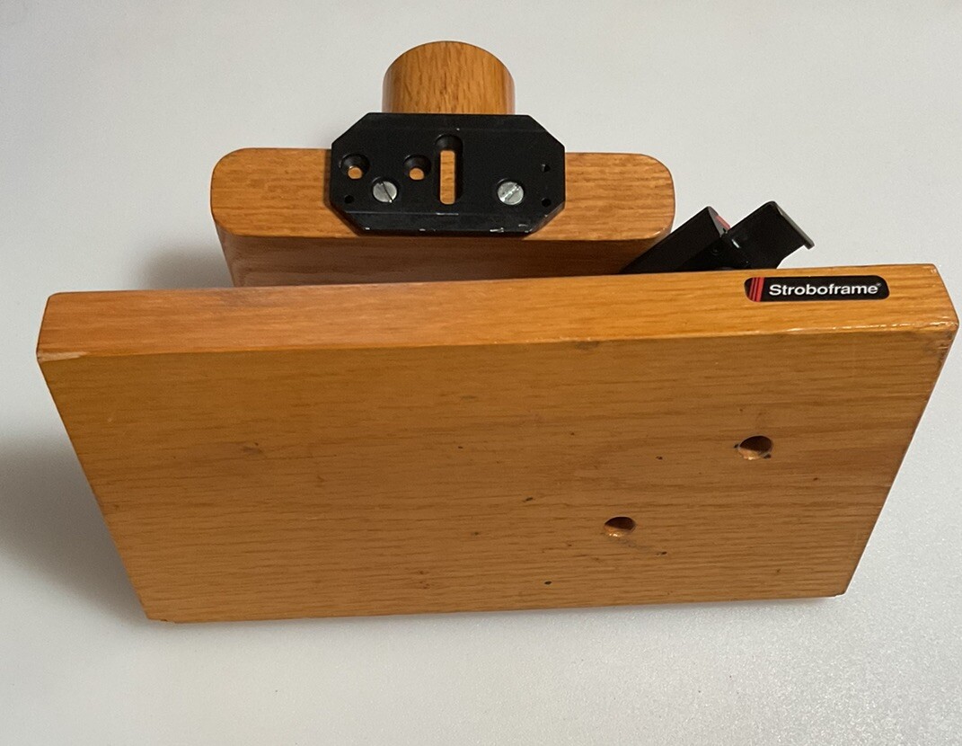 RARE Wooden Camera Salesman Sample Stroboframe Quick Release Set