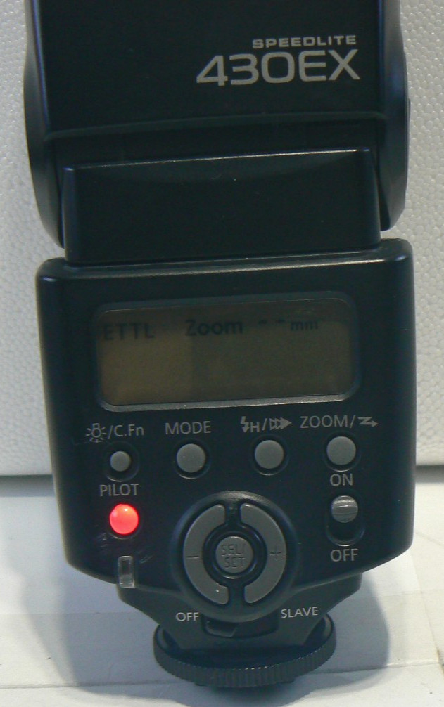 Canon Speedlite 430EX Camera Hot Shoe Flash w/Slide Out Diffuser- Works TESTED