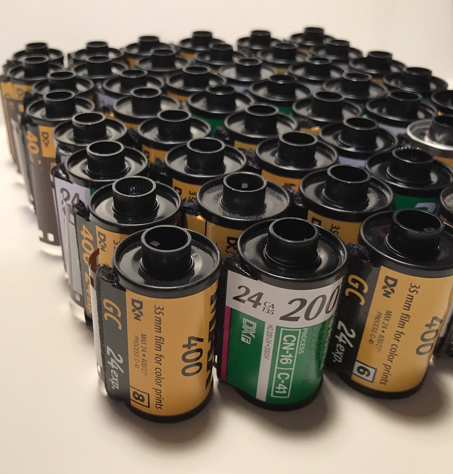 48 Empty 35mm Film Cassettes KODAK, FUJI and others