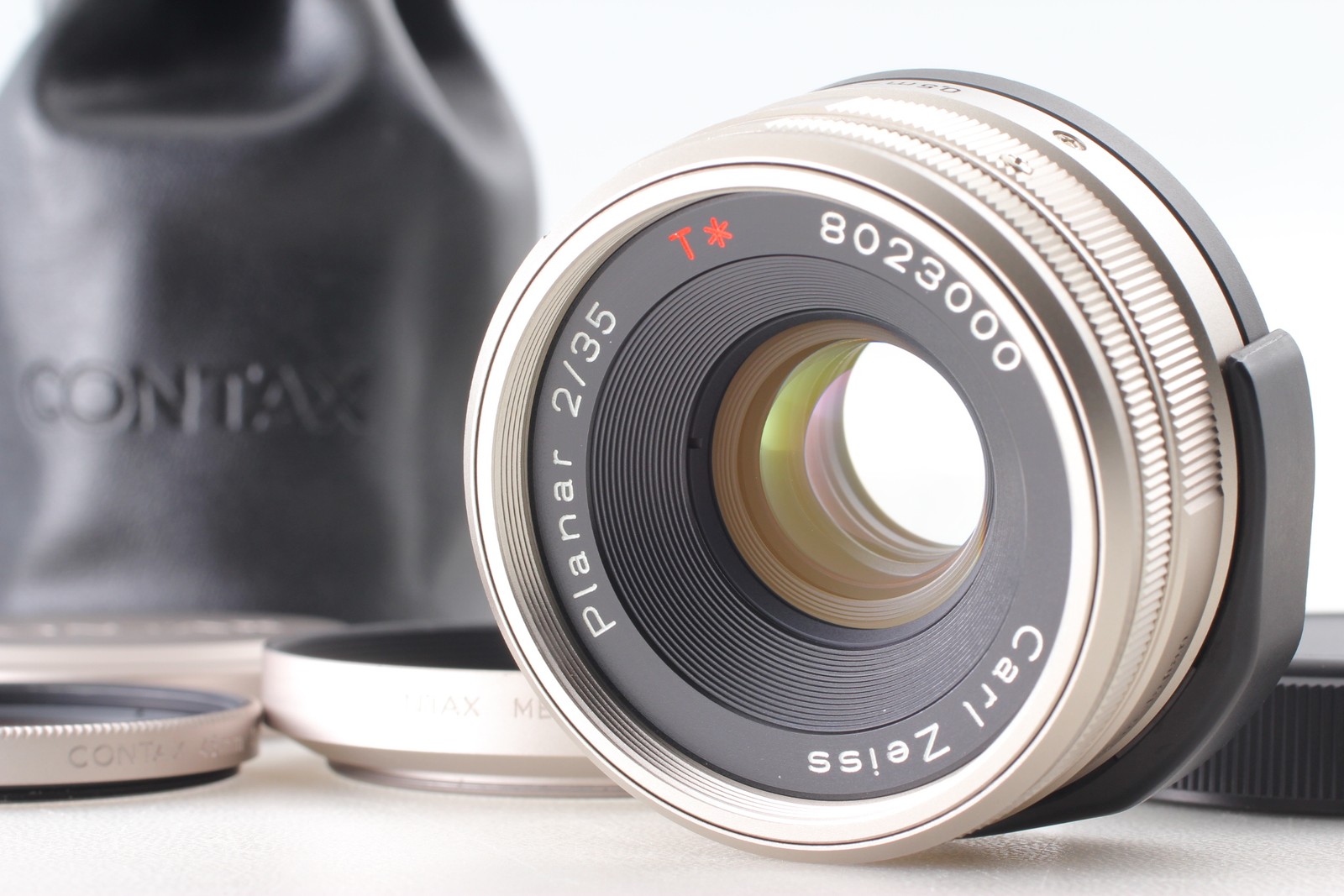 [MINT+++ w/ Hood & Case] Contax Carl Zeiss Planar T* 35mm f/2 Lens G1 G2 JAPAN