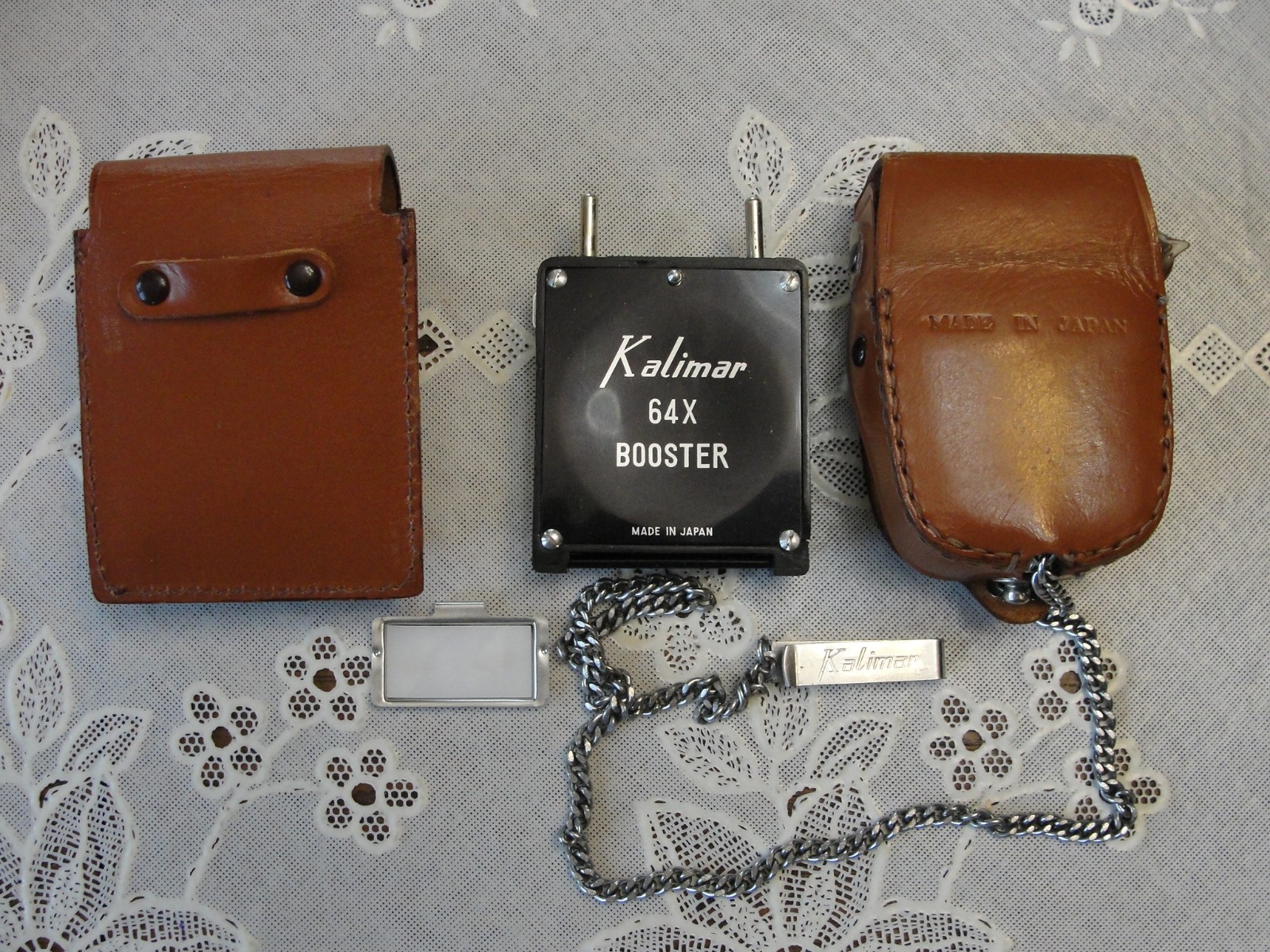 Vintage Kalimar Model B-1 Exposure Meter w/ Booster Box Instructions Chain
