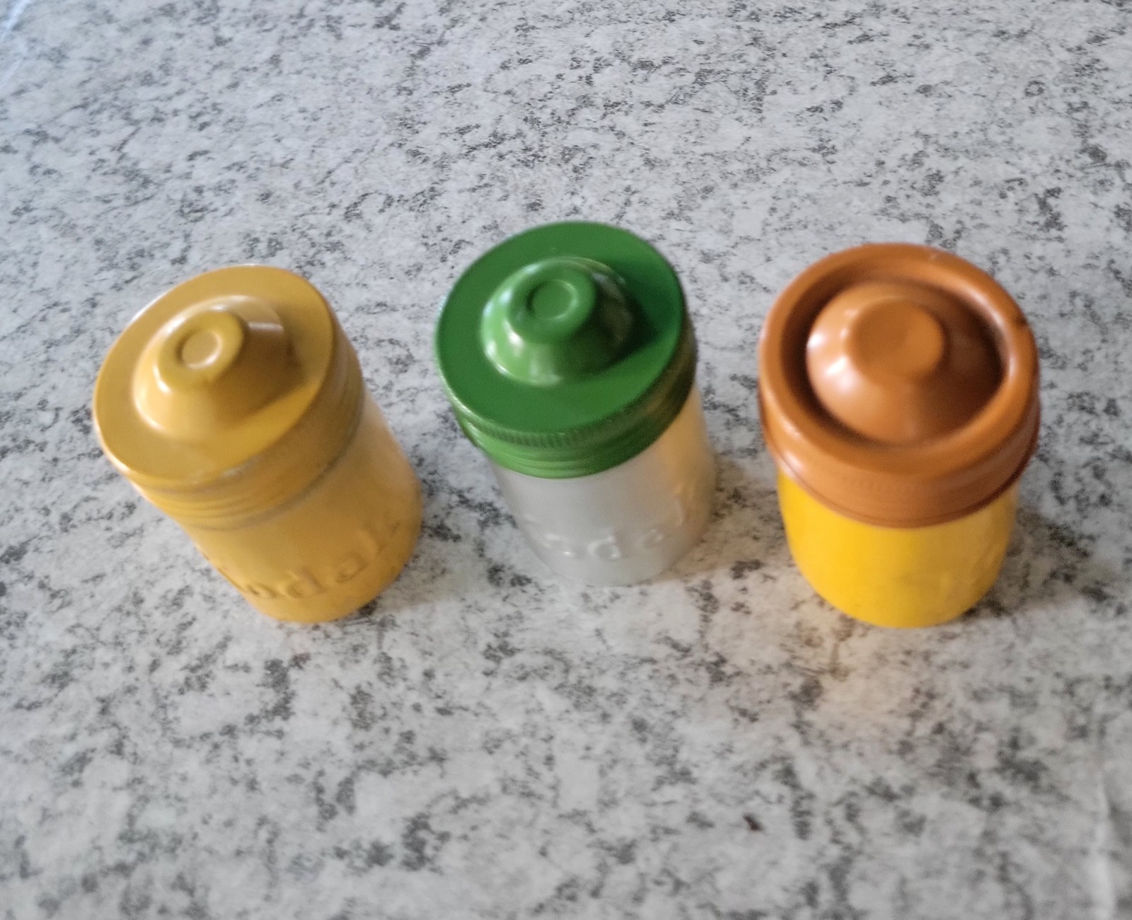 VTG Lot of 3 Kodak 35mm Film Roll Embossed Container Metal Tin Can Canister