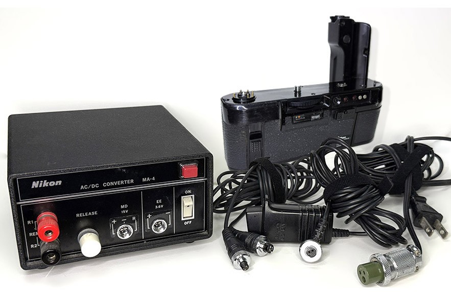 Nikon MA-4 AC/DC Converter + MD-4 Motor Drive Set for F3 / F3HP w/ MC-12A Remote