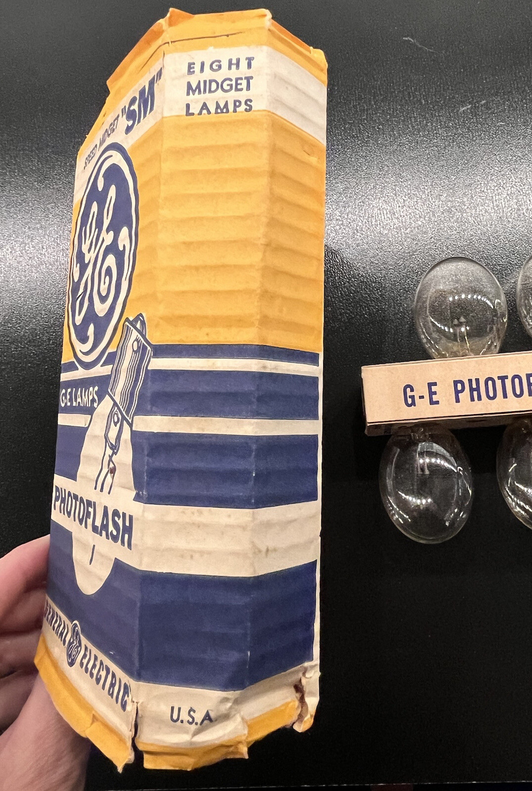 Vintage GE Photoflash Lamps Speed Midget “SM” Class F Made in U.S.A. – Pack of 8