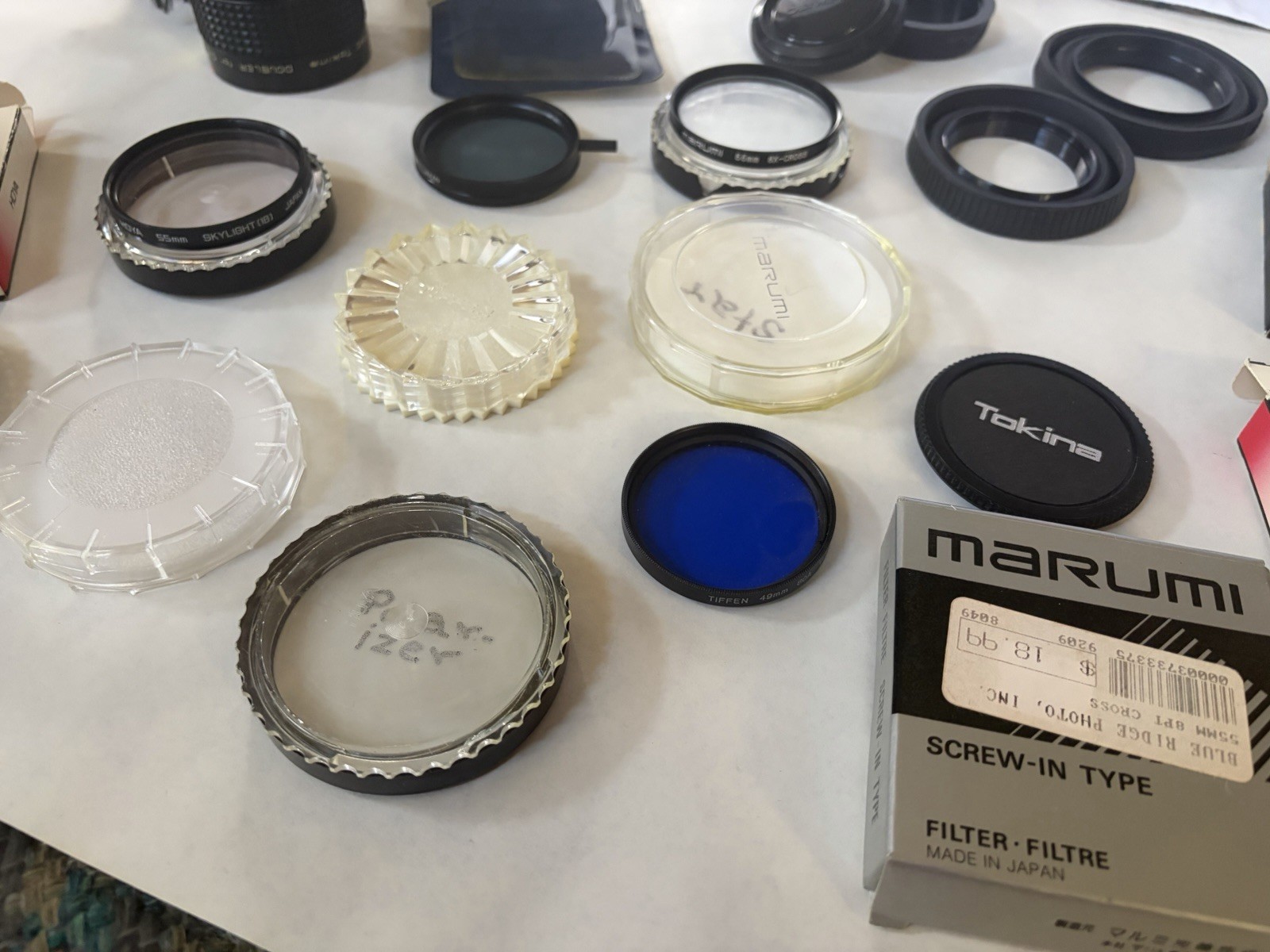 Lot of Vintage Camera Lens Accessories Tiffen, Marumi, Tokina, Hoya Japan