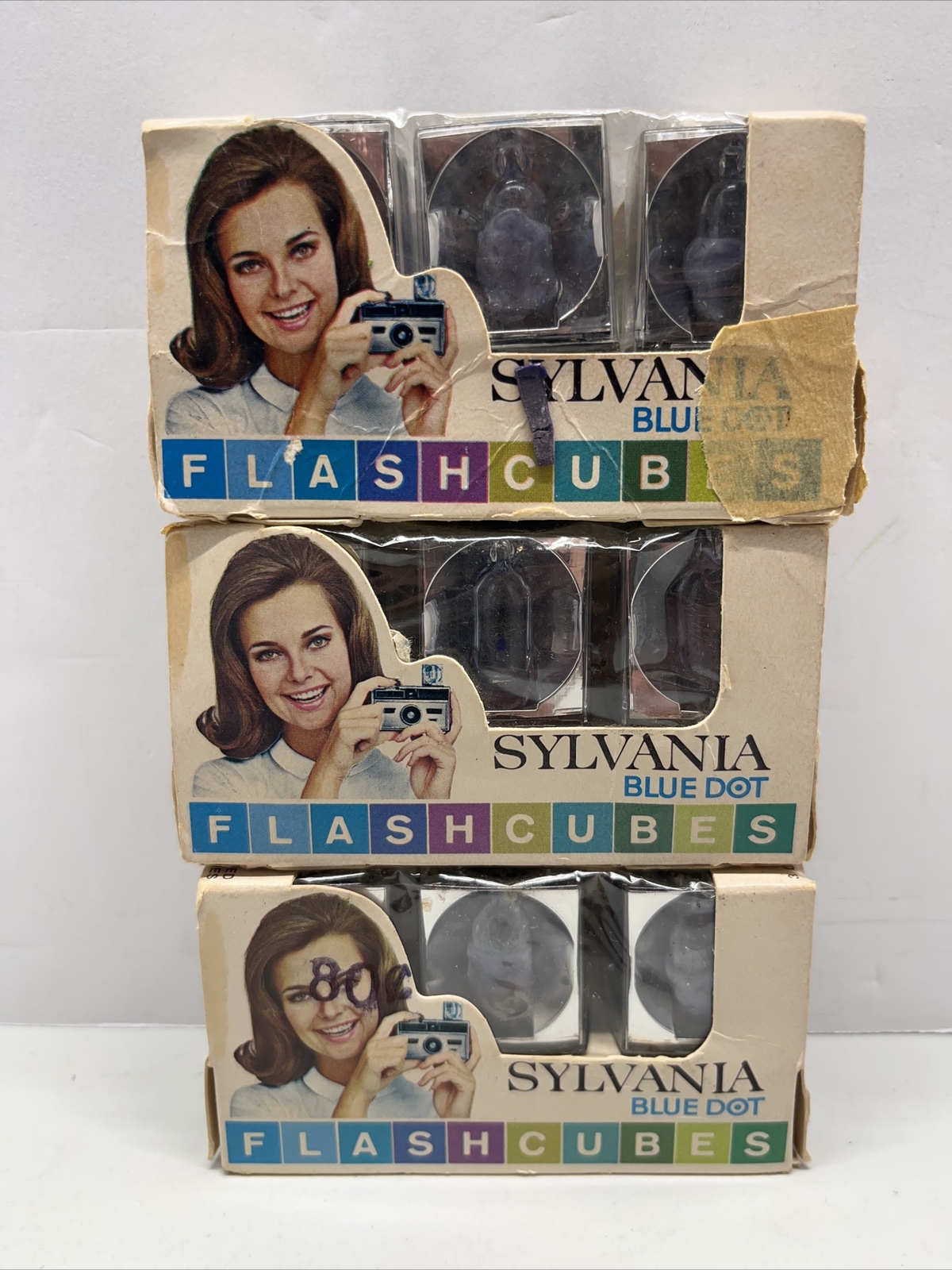 Sylvania Blue Dot Flashcubes (Flash Cubes) Three Packs of 3 – 36 Total Flashes