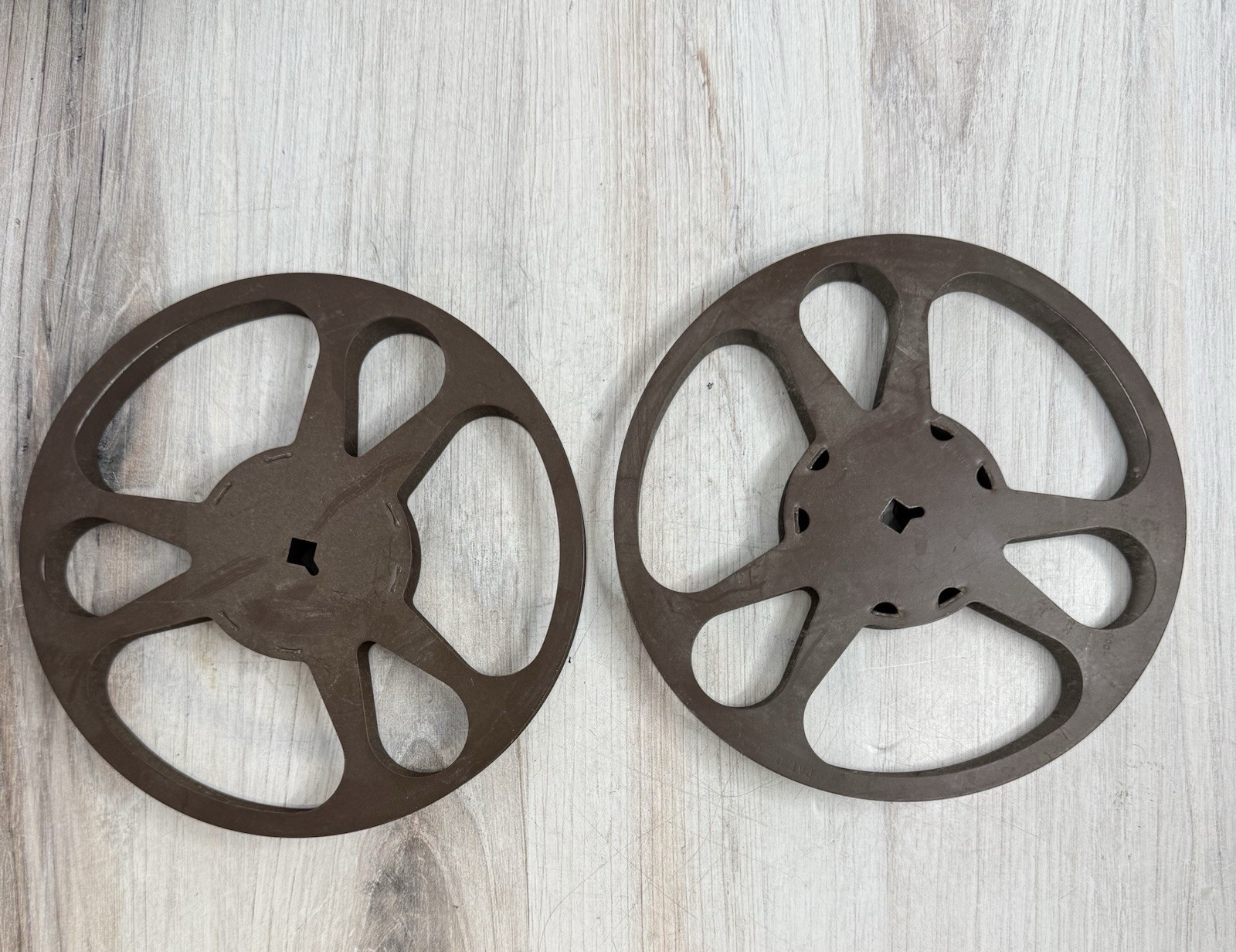 Golden Brothers Film Reel PAT 7” 122.017 Brown Set Of 2