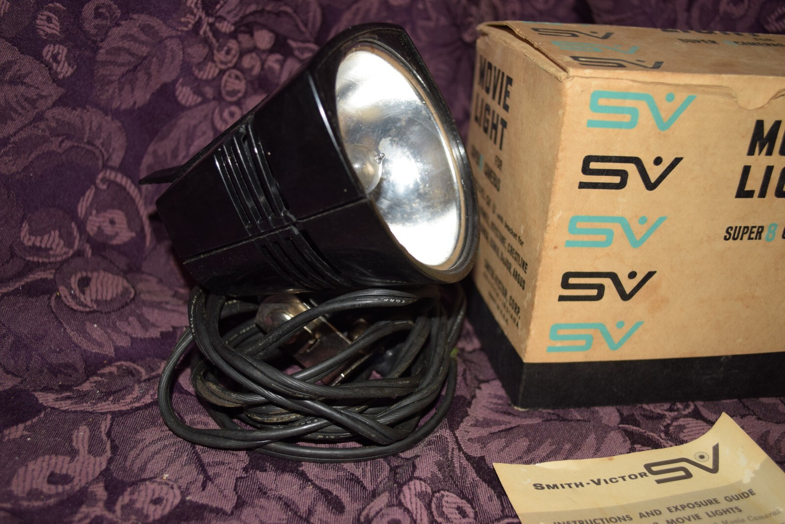 SV Smith-Victor Movie Light Model Q-1 650 watt for Super 8 Movie Cameras w/ Box