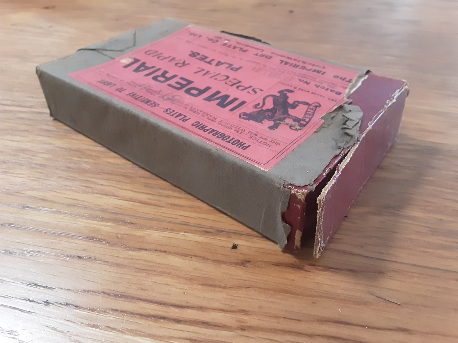 Rare Antique Box Of Photographic Plates, 5 1/2 x 3 1/4, Imperial Dry Plate Co
