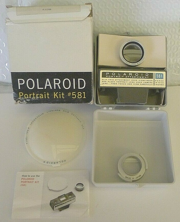 Polaroid #581 Portrait Kit for model 100 101 102 103 135 230 240 Cameras +Case