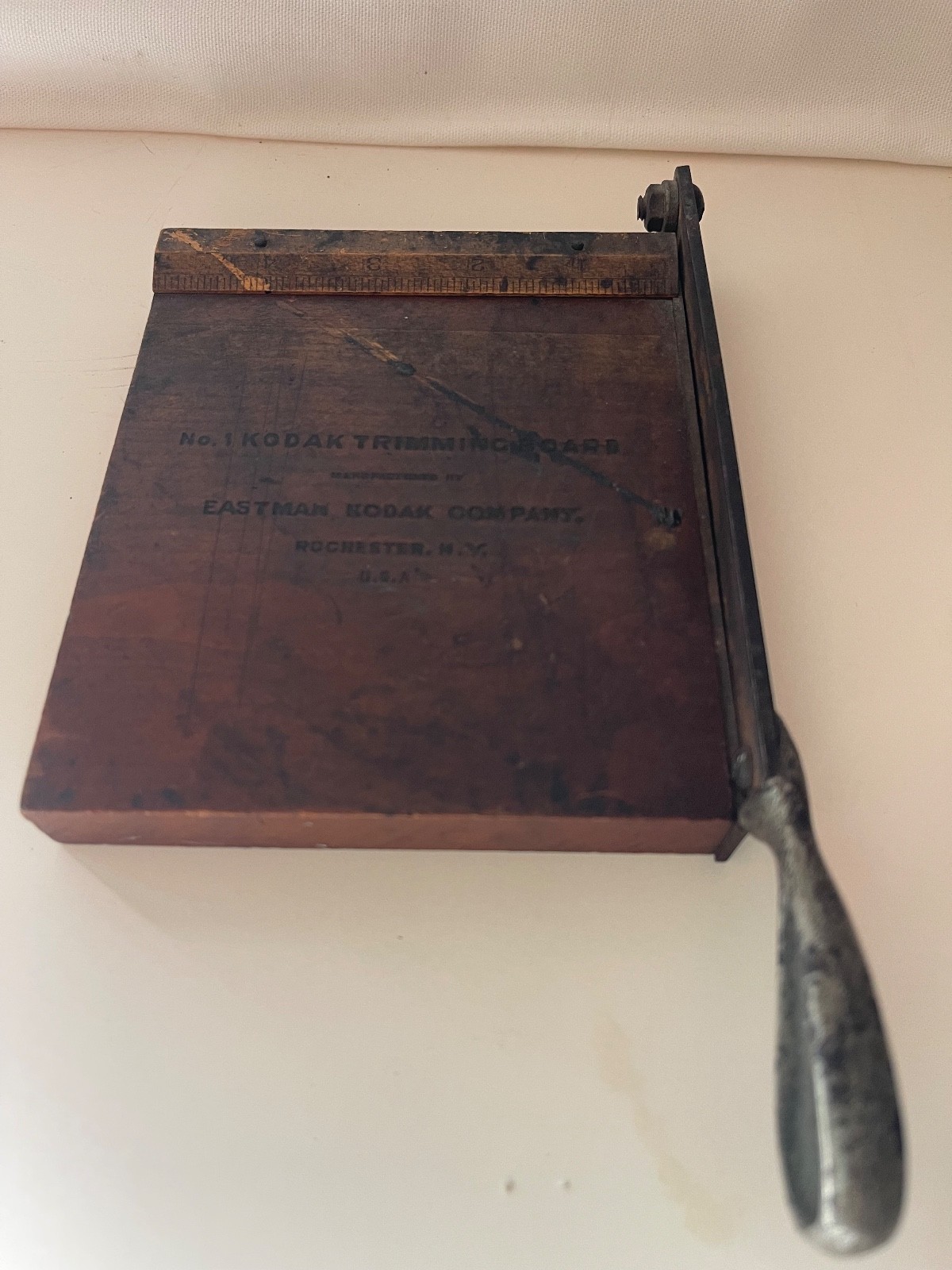 Vintage wooden No. 1 Kodak trimming board 5” x 6”