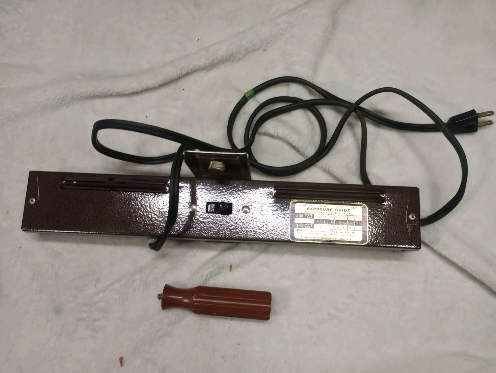 Vintage Acme Lite Mov E Lite Movie Light 4 Bulb Lighting Bar Works Original Bulb
