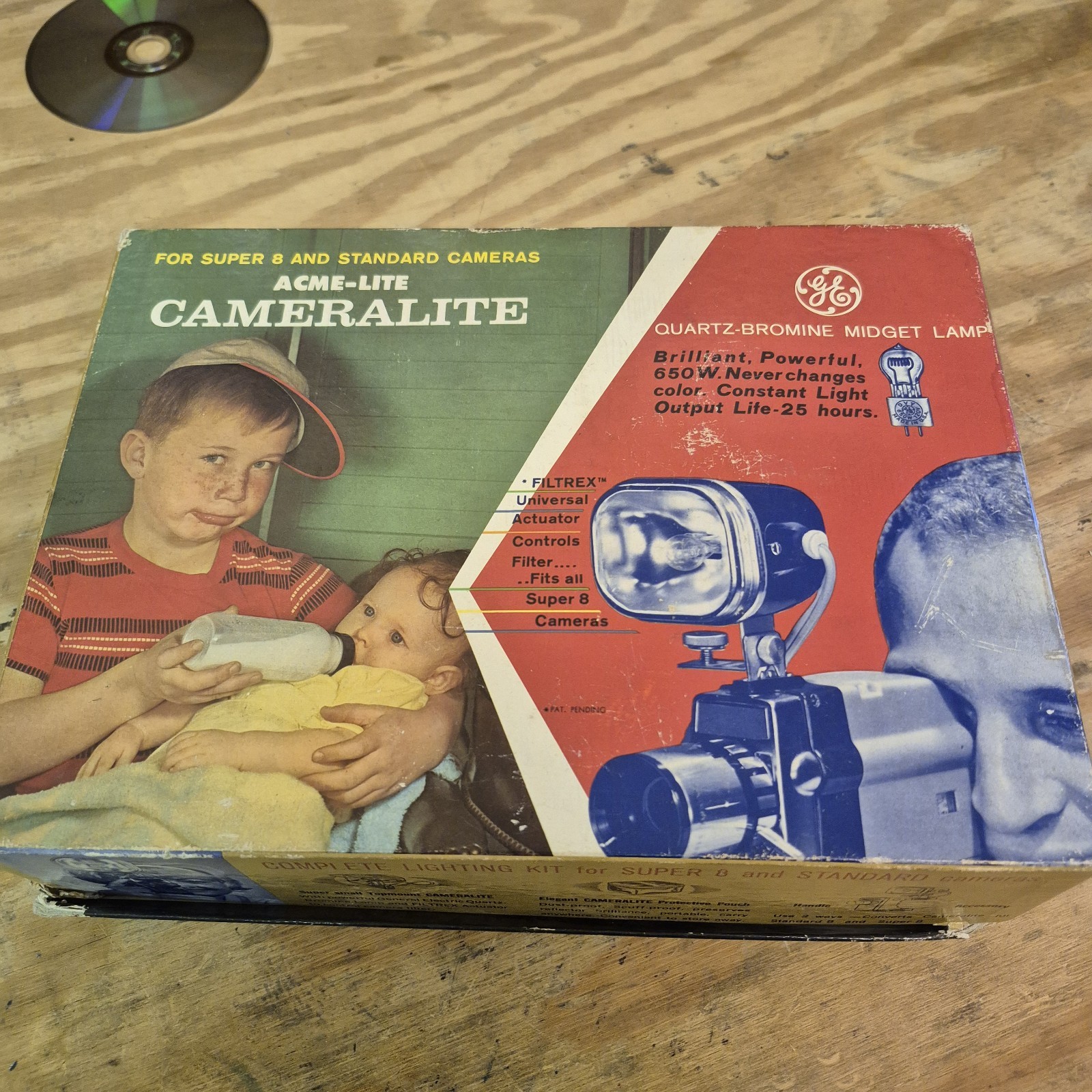 Vintage Lighting Kit Cameralite Light Super 8 & Standard Cameras Model 71
