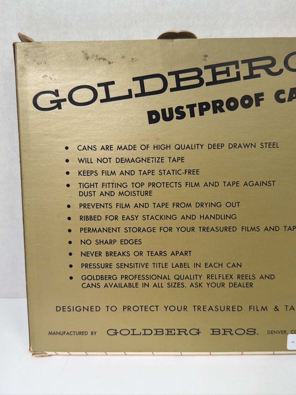 Goldberg Brothers “Cops / Super 8) 8mm Super 8 Film Can Dustproof