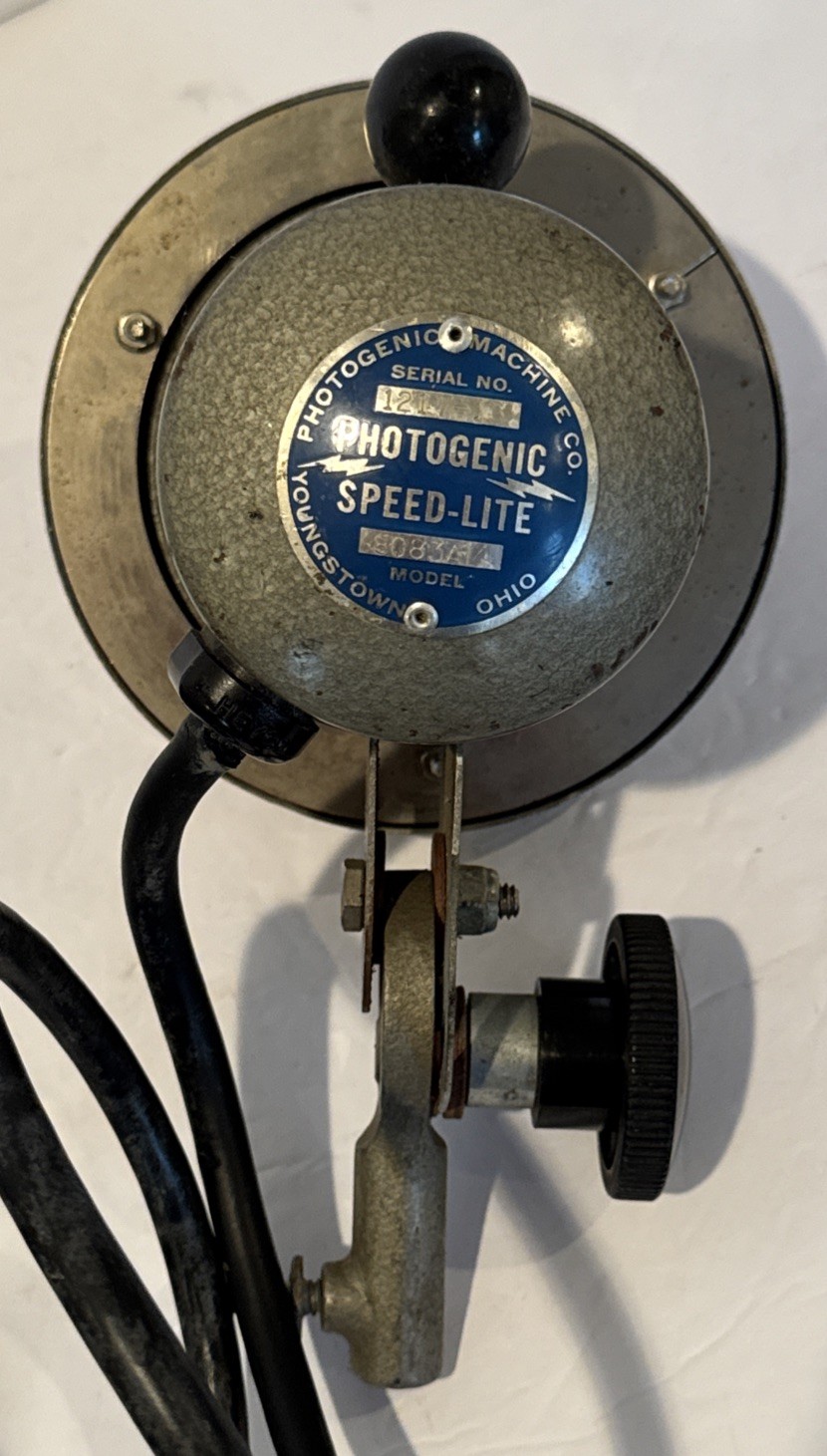 Photogenic Speed Lite Lamp Model #8083AL with Clamp & Wiring Vintage USA