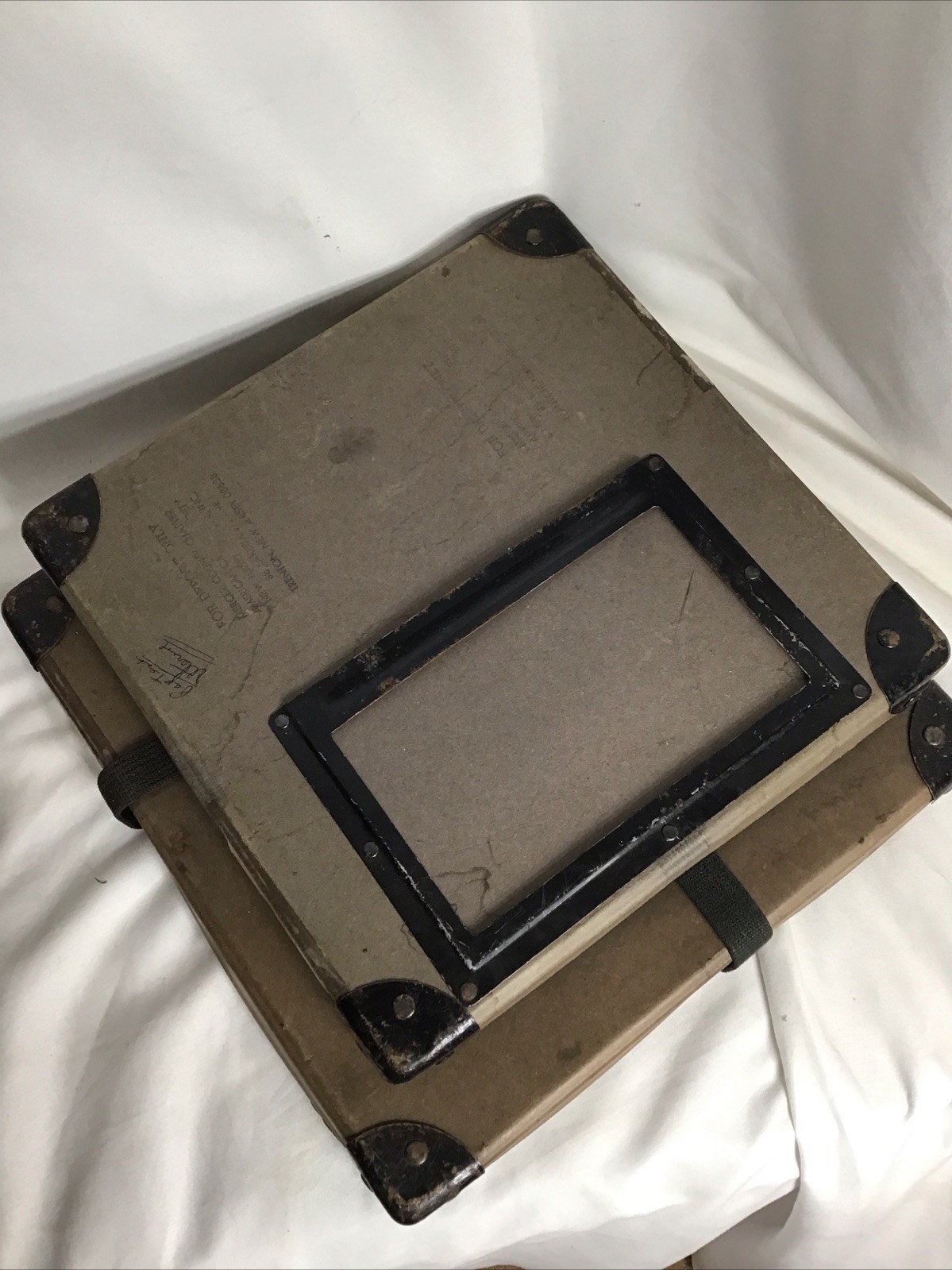 Lot of VINTAGE Film Reel Canister Case Shipping Box Mailer metal edges