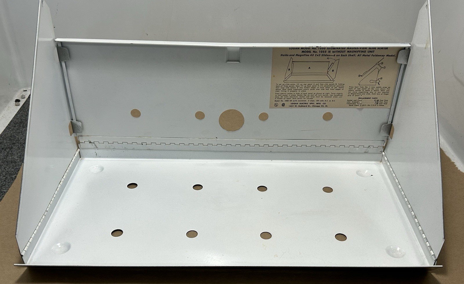 VINTAGE LOGAN ILLUMINATED SLIDE SORTER E-Z VIEW ORIGINAL BOX AND LIGHT 1055
