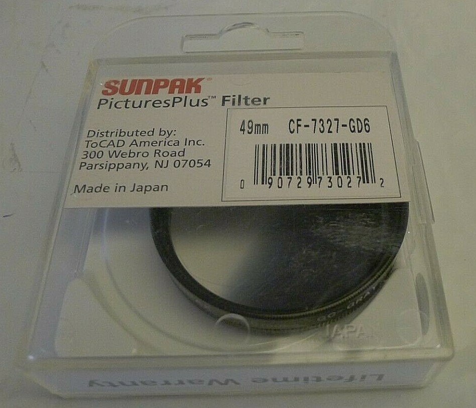 Sunpak 49mm GC-Gray Graduated GD6 Filter +Protective Case – Japan