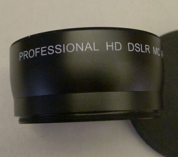 Professional 58mm HD DSLR 0.45X Wide Angle AND 2.5X Telephoto Lens +3 Caps & Bag