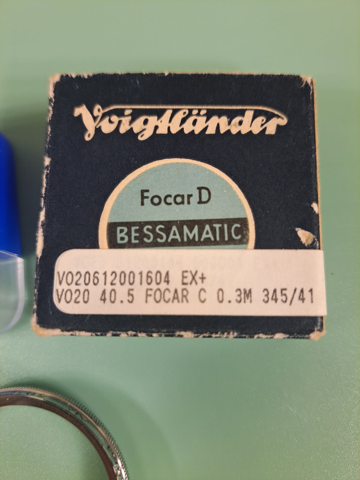Vintage Voigtlander 40.5mm Focar C f=0.3m 345/41 Filter w Case & Box-Germany