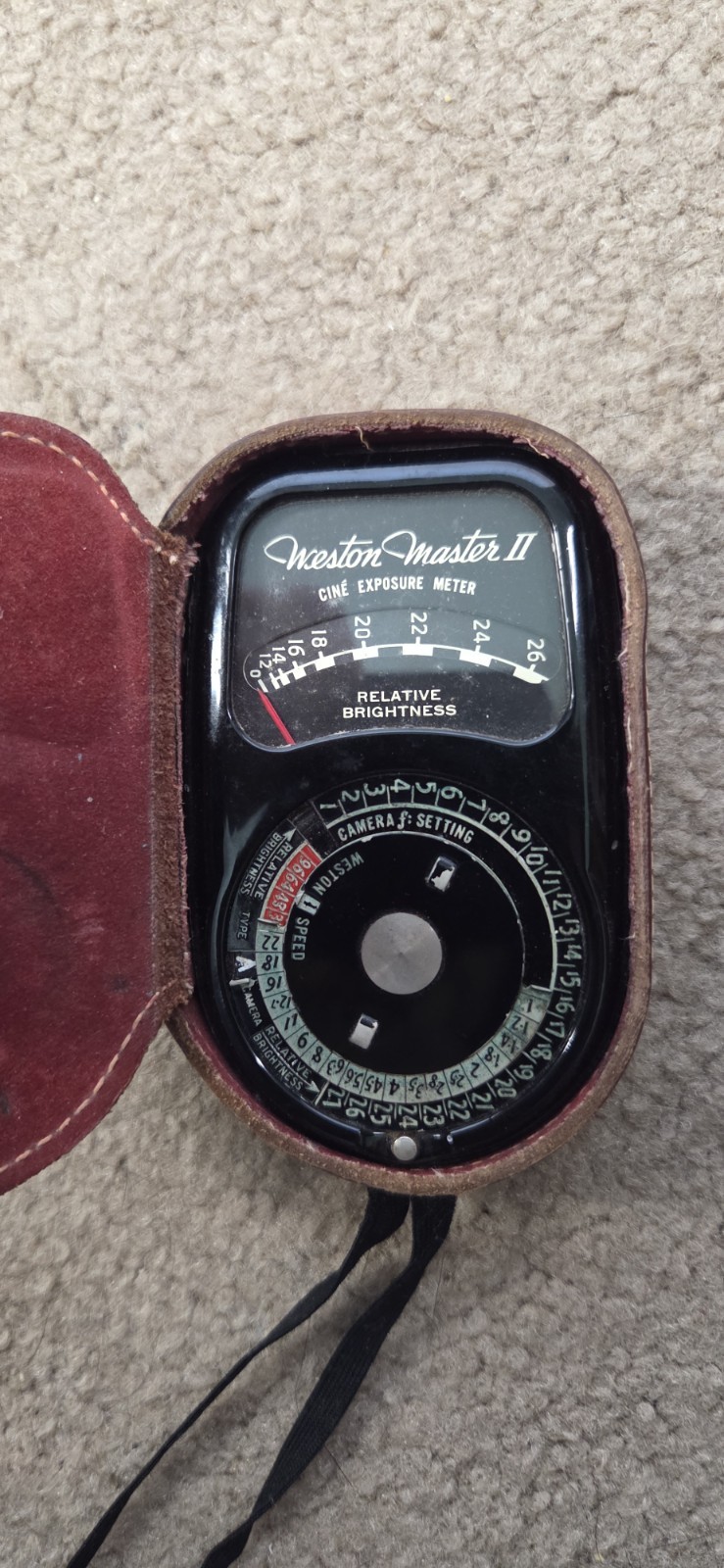 Weston Master II Universal Exposure Meter Model 736 Bees Eye Lens Cinematograhy