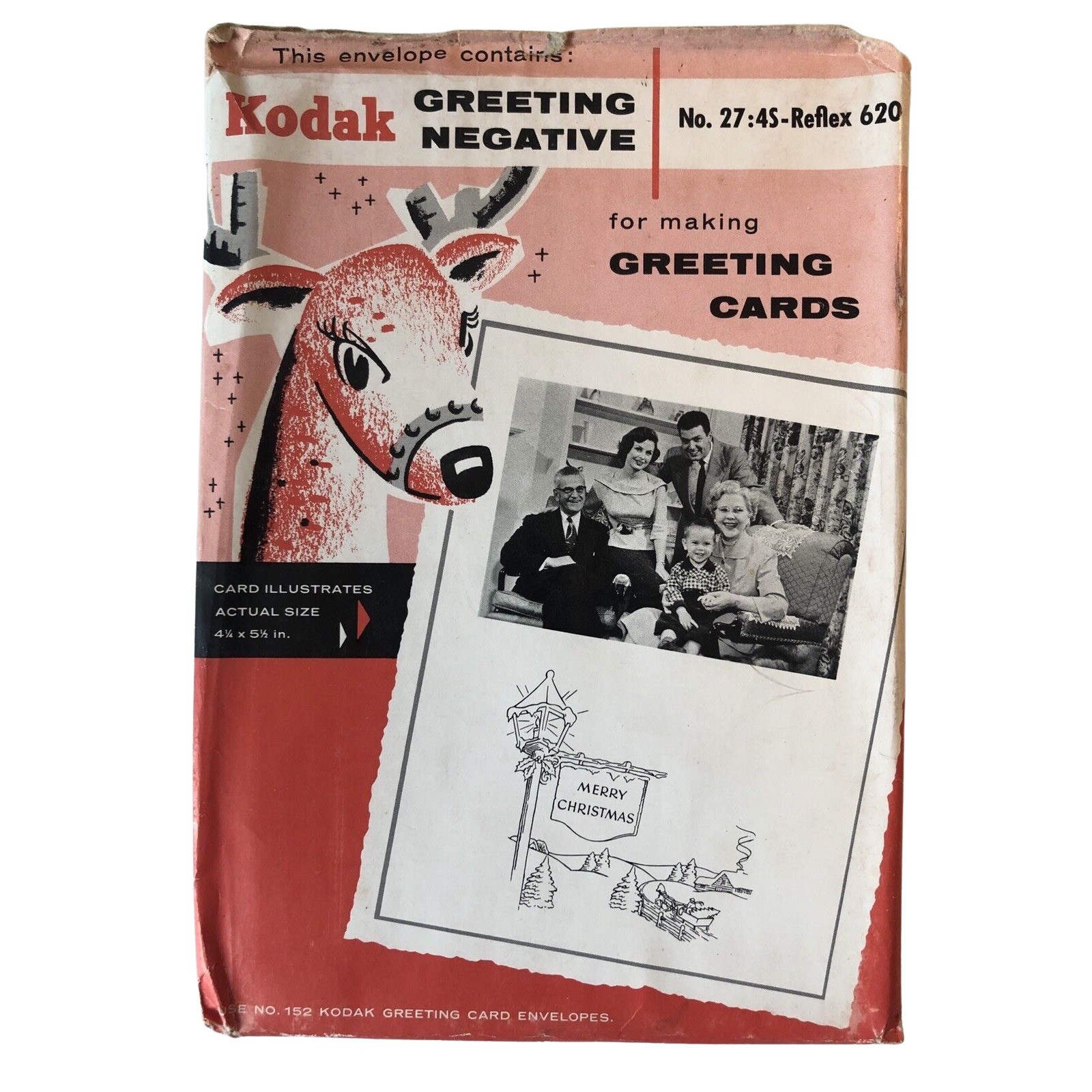 Kodak Greeting Negative No 27: 4S-Reflex 620 -Vintage Kit to make Greeting Cards