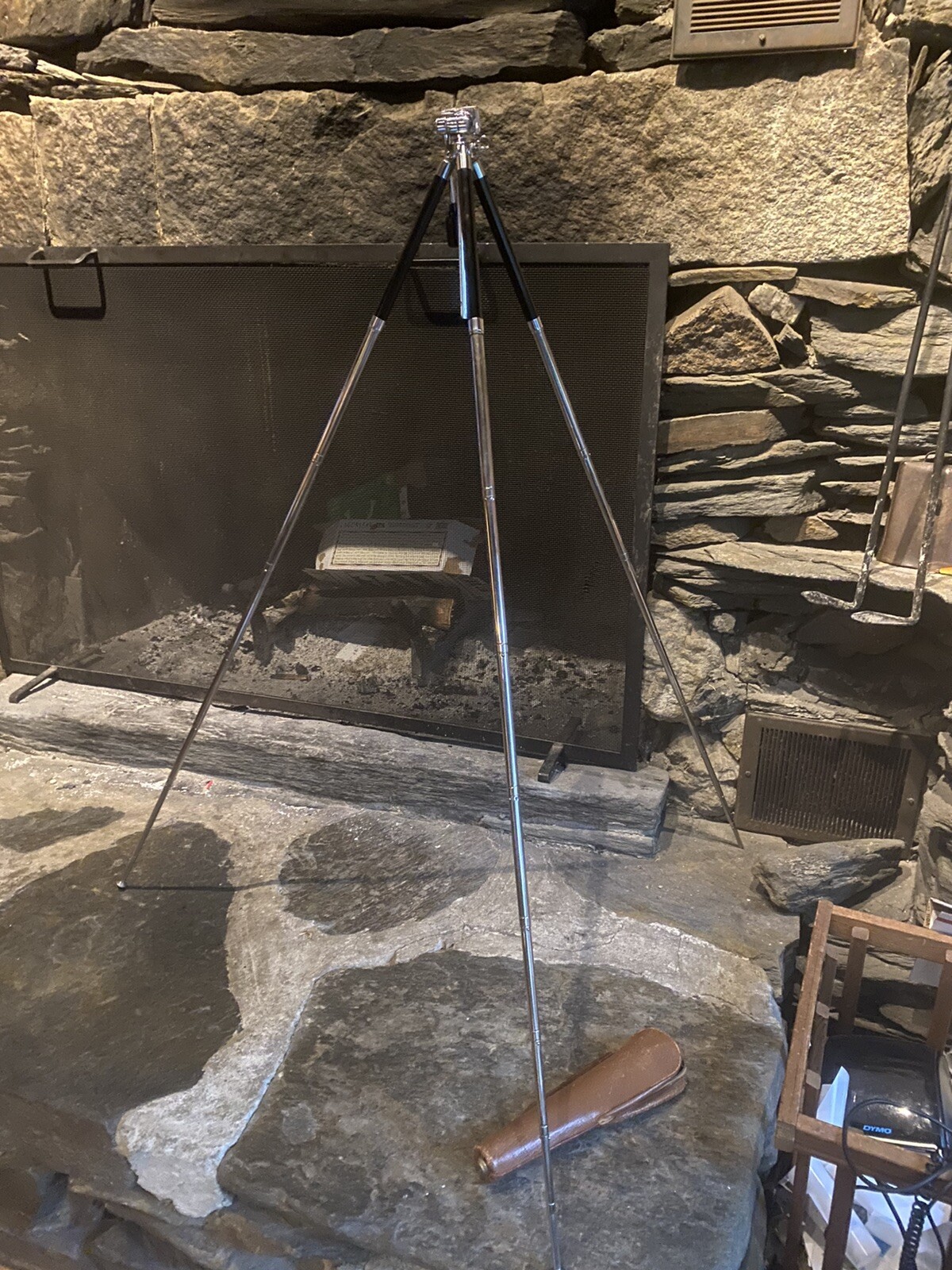 Vintage Brockway Black Chrome Camera Retractable Tripod 8″- 42”