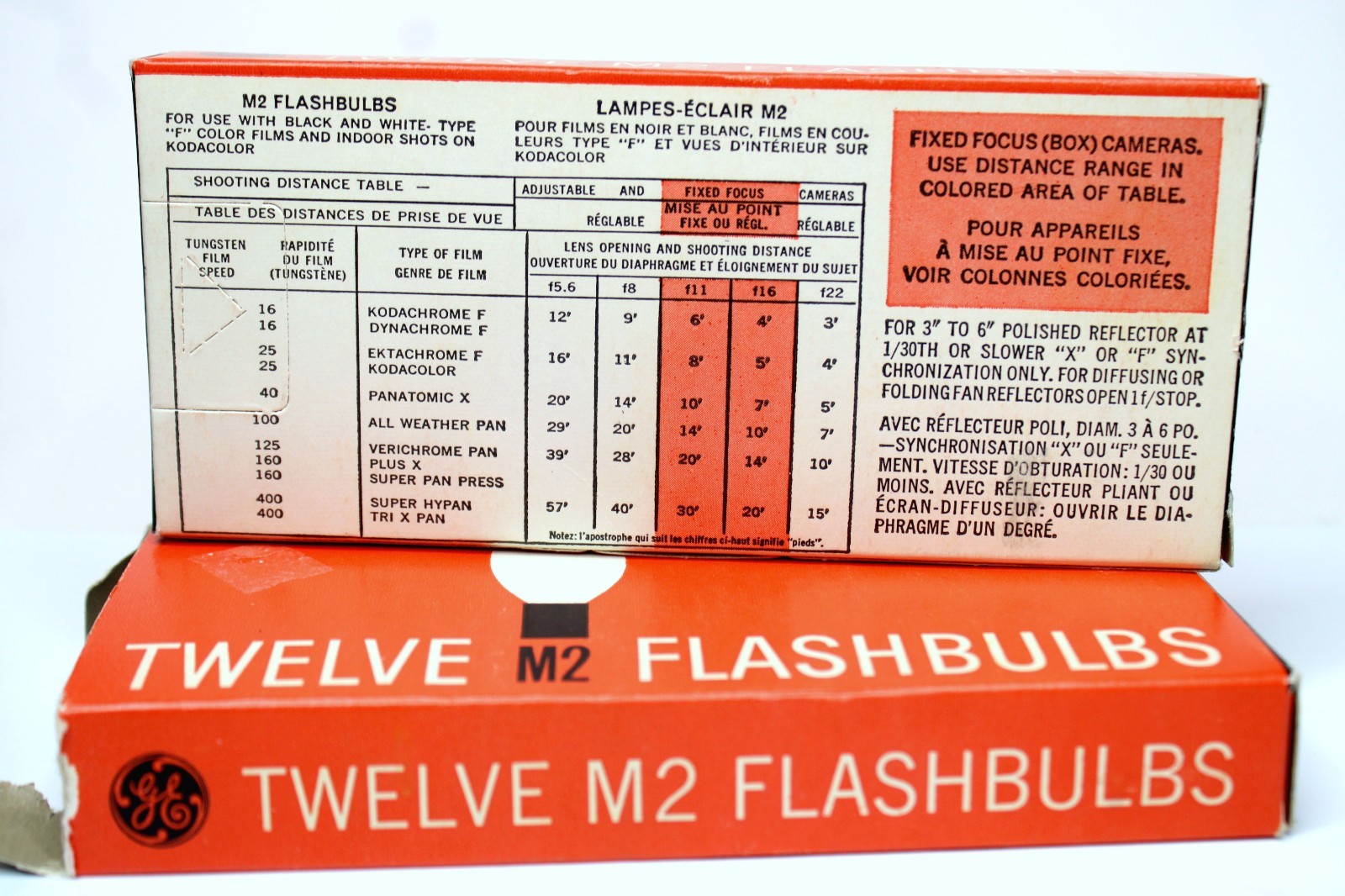 Mid Century GE M2 Clear Flashbulbs – 2x 12-Pack Boxes