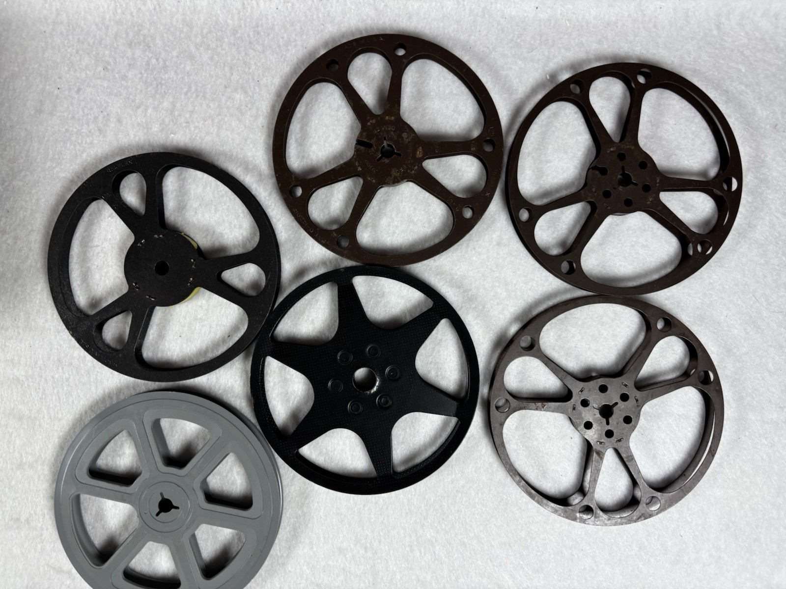 Lot of 10 Vintage Film Reels Mixed Sizes Empty Movie Theater Decor Props