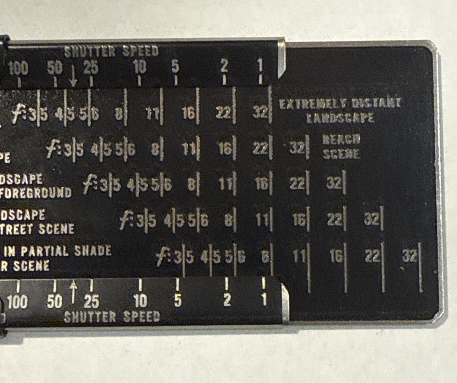 RARE ANTIQUE 1933 Photography Exposure Scale Metal “Quick-Set” Slide Meter