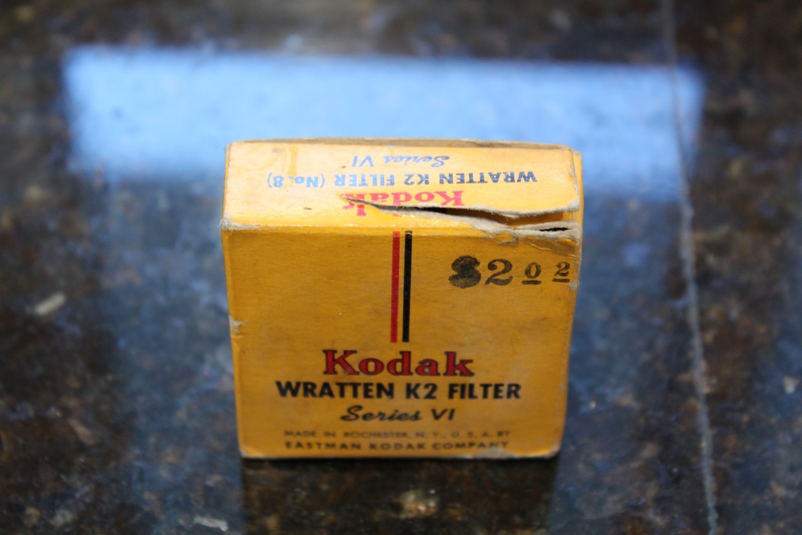 Vintage Kodak Wratten K2 Filter No. 8 Series IV & Kodak Adapter Ring Series VI