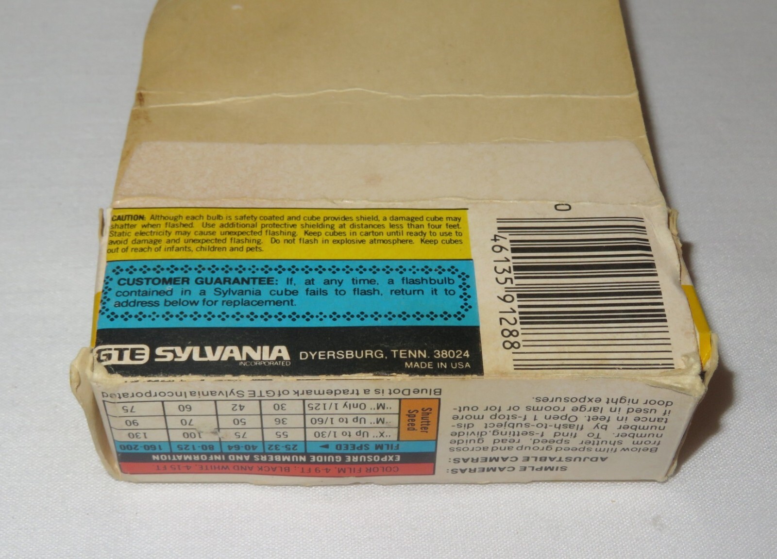 Sylvania Blue Dot Flash Cubes ~ 3 Pack 12 Flashes ~ NOS