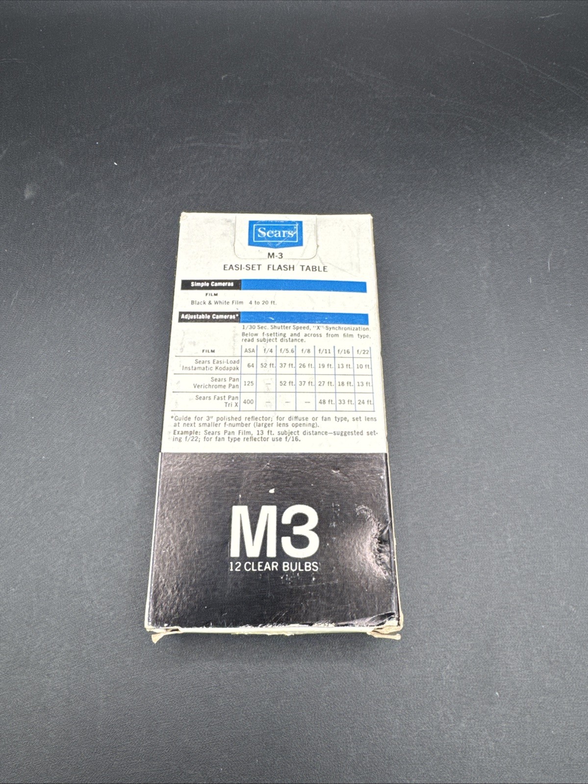 Sears M3 Flash Bulbs Box of 12 Unused