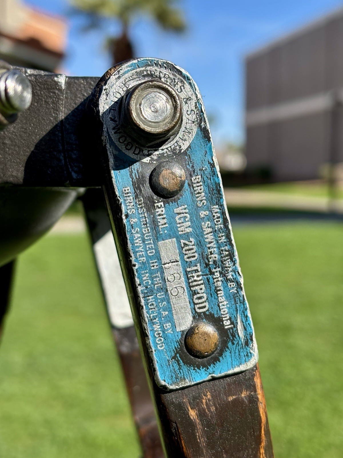 Vintage Birns & Sawyer Hollywood VGM-200 Motion Picture Camera Long Leg Tripod ￼
