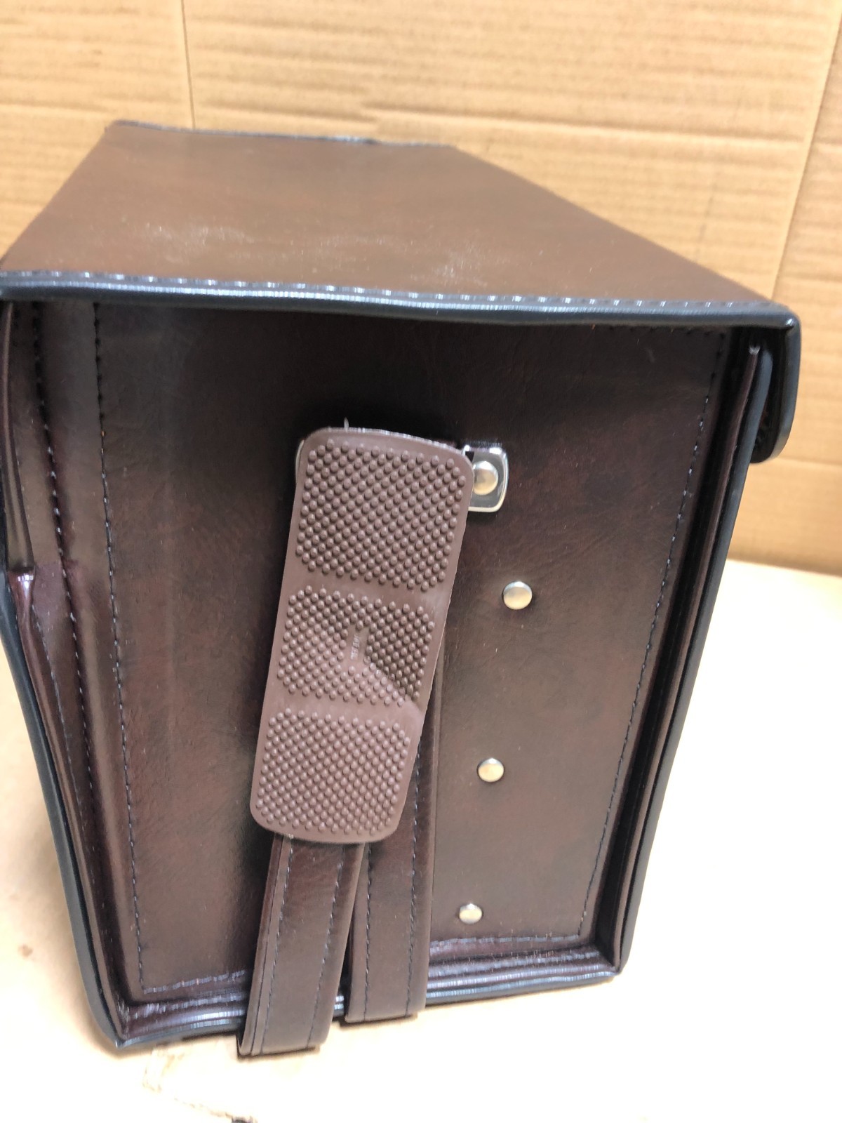 VINTAGE Brown LEATHER Hinomoto No.50 LARGE CAMERA BAG JAPAN With Strap!