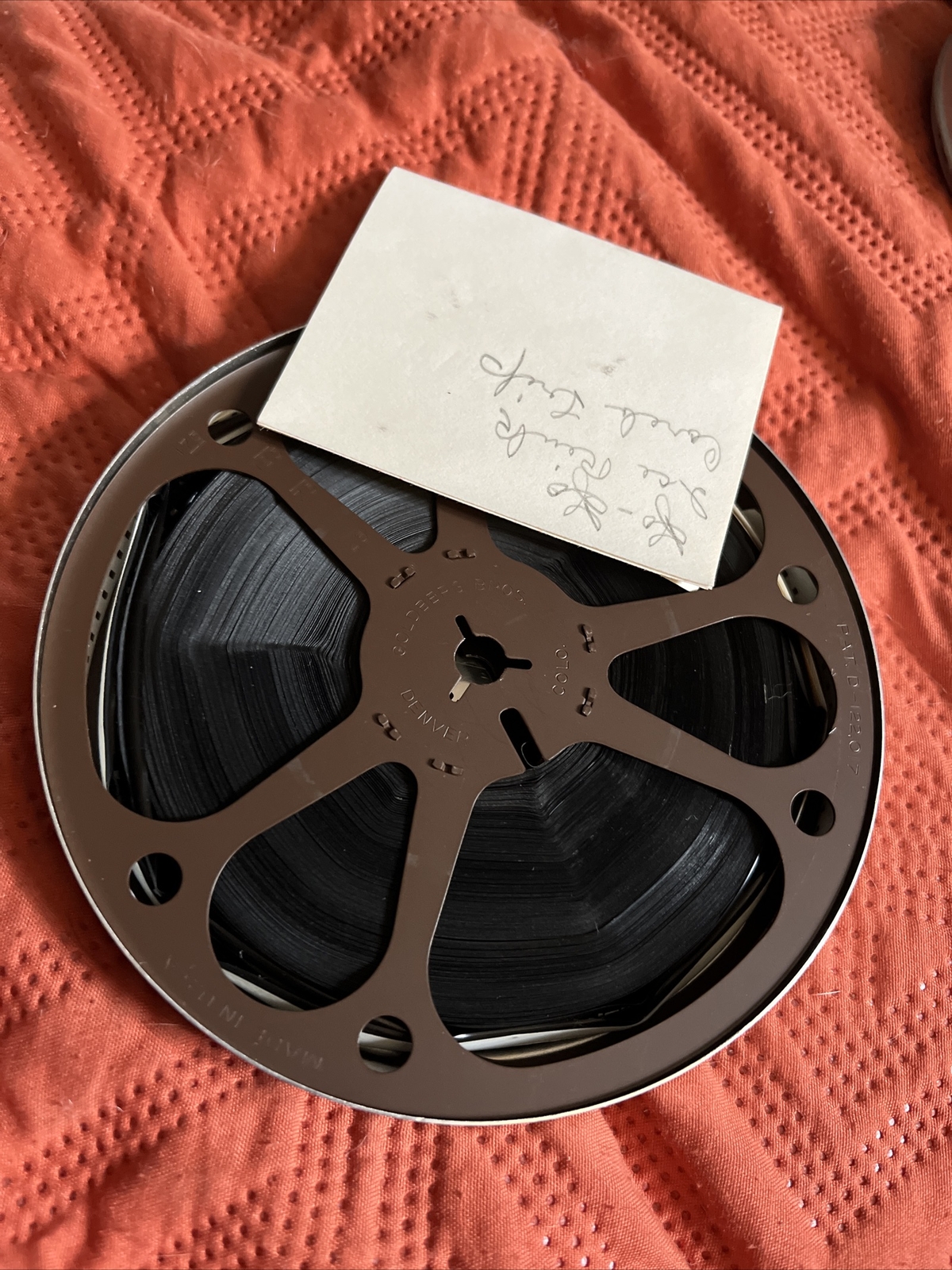 1940’s 8 MM HOME MOVIES WW2 ERA METAL CASE METAL REEL FILM #7 VTG RARE