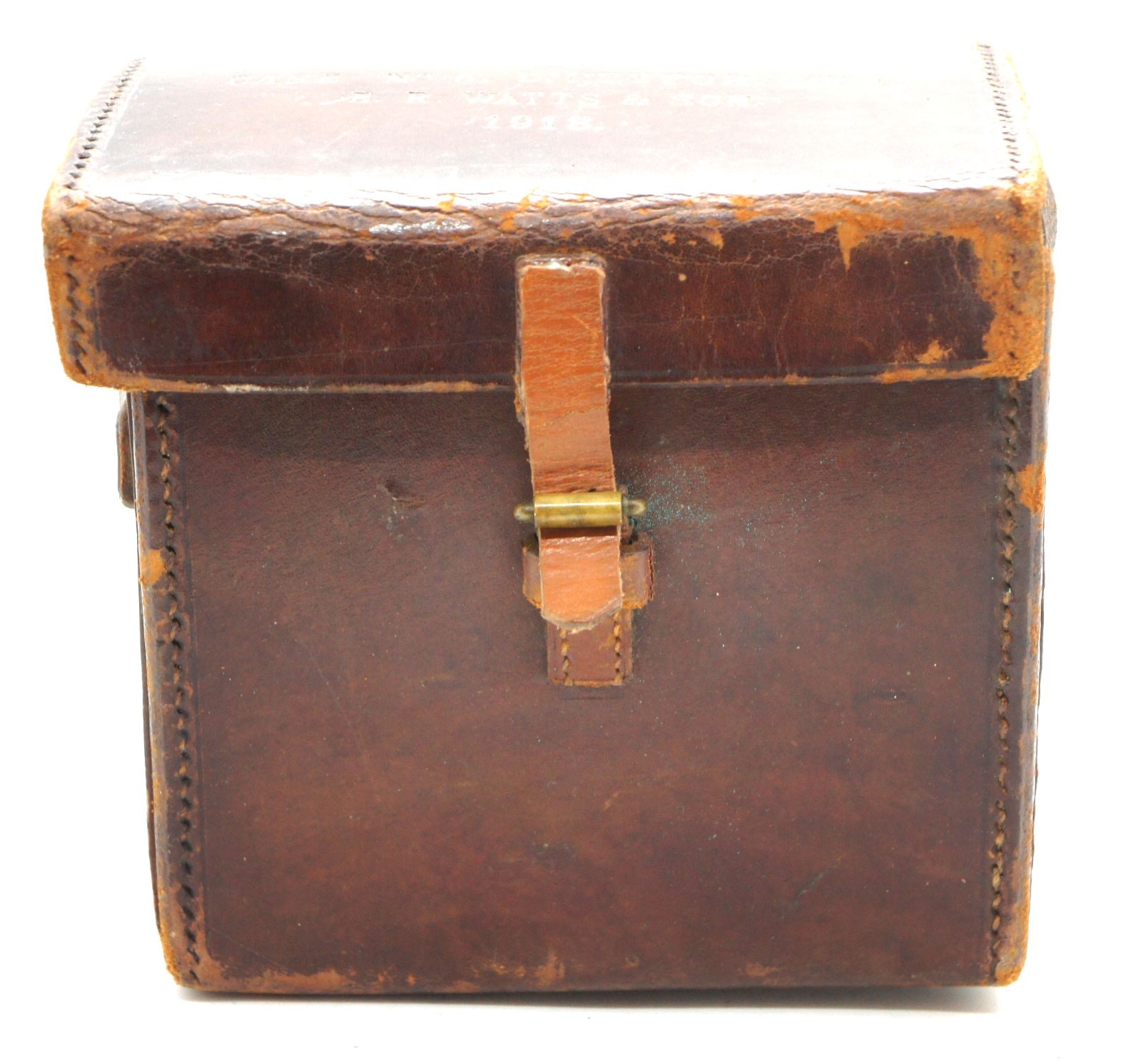 Solid LEATHER CASE VINTAGE 6×9 cm CAMERA or other Made by Watson & Son 1918