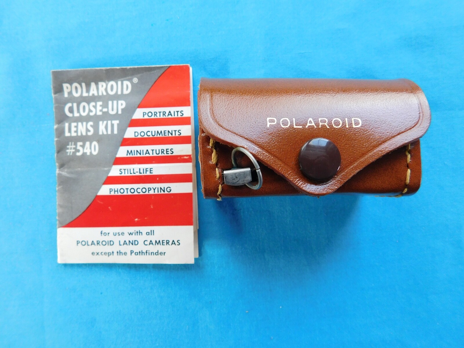 VINTAGE POLAROID CLOSE-UP LENS KIT # 540 COMPLETE 3-LENS, BOOKLET, RULER & CASE