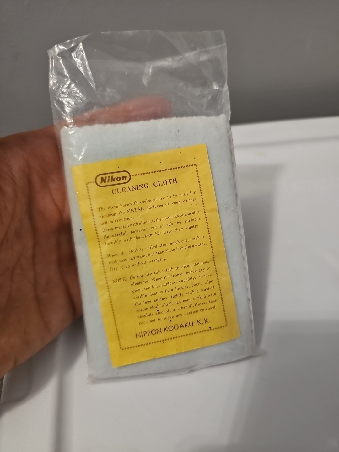 Vintage 1970’s era Nikon Camera Cleaner Cloth Original Packaging Japan C2
