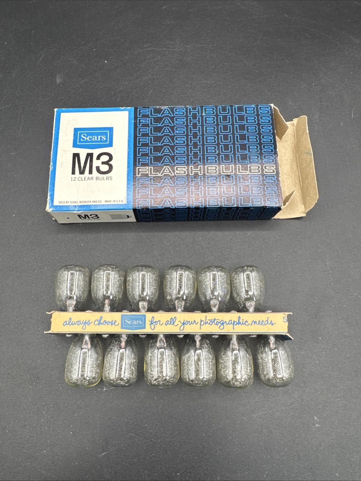 Sears M3 Flash Bulbs Box of 12 Unused