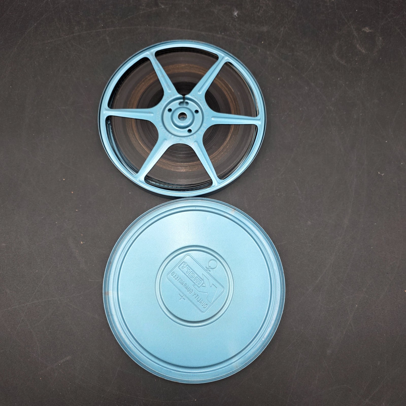 Vintage USED 8mm Film Blue Reel and Blue Case No. 2653775 w Film