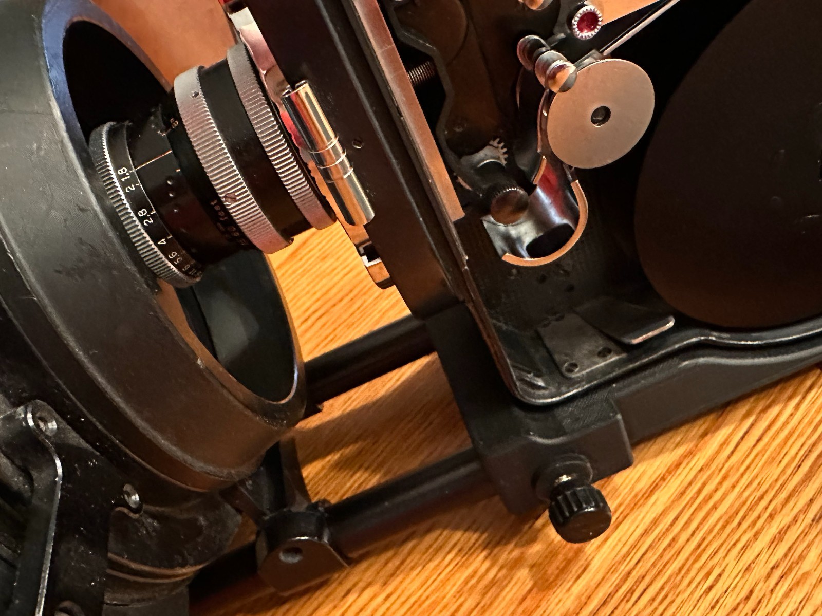 Bolex Saddle for 15mm Rods 60mm on Center – for “REX1 2 or 3” Round Base Cameras